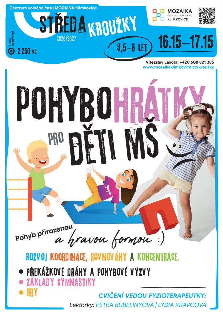 kroužek Pohybohrátky pro děti z MŠ